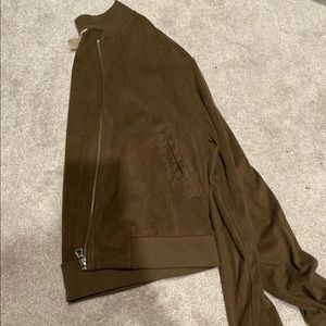 FOREVER 21 OLIVE GREEN BOMBER JACKET